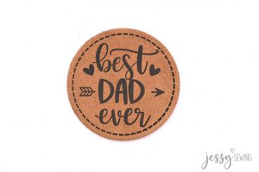 Kunstleder Label Best Dad ever by Jessy Sewing